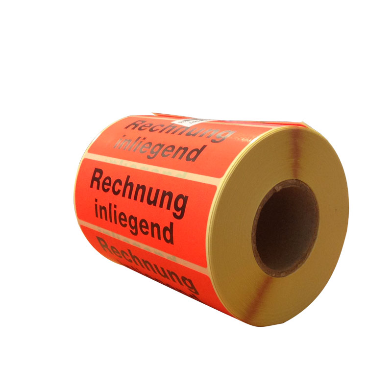 Etiketten mit Aufdruck "Rechnung inliegend" selbstklebend