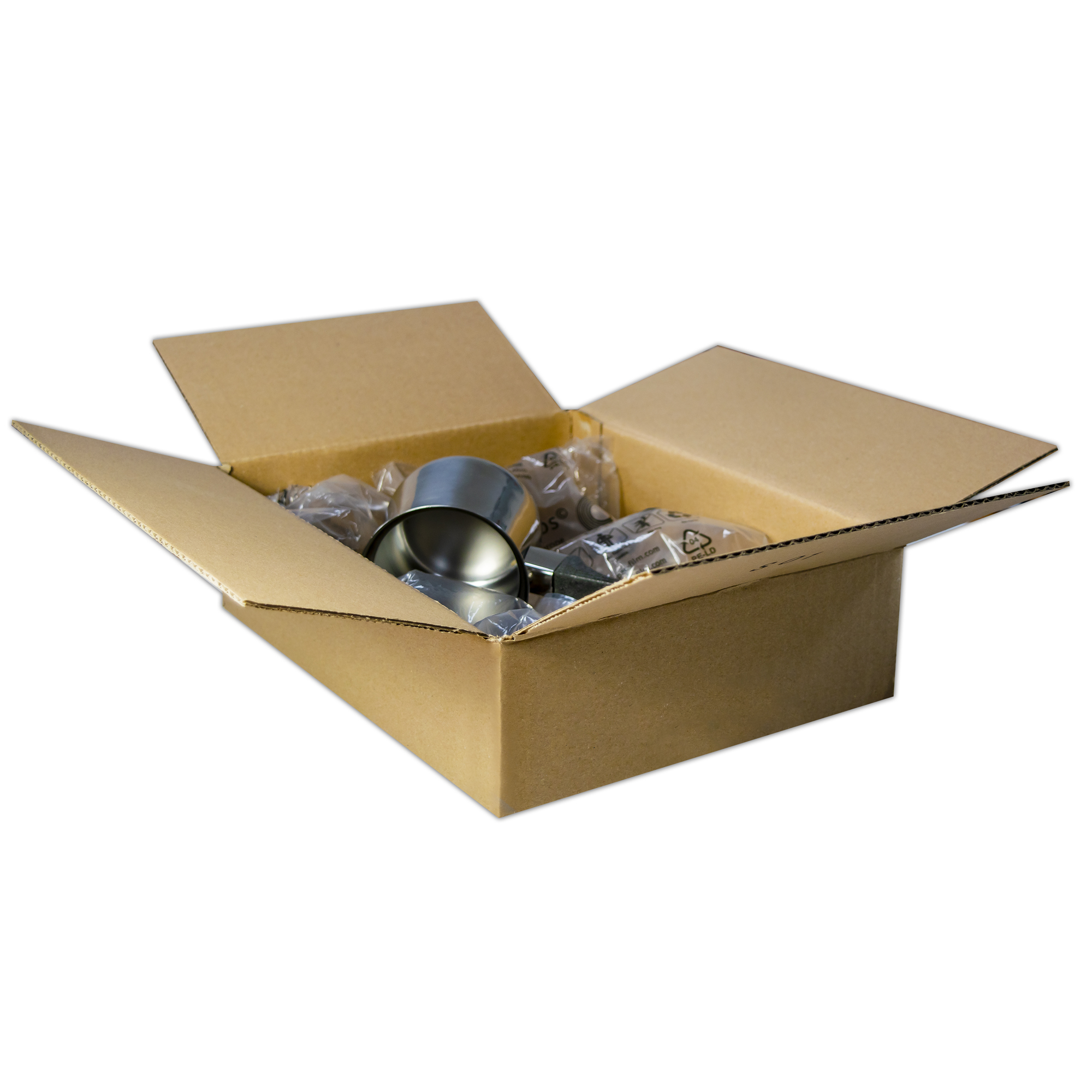 Karton 320x250x100 mm - Versandkarton 32x25x10 cm - Faltkarton 1.20 B-Welle braun OP 317