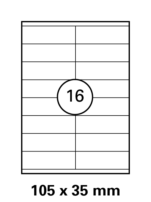 Etiketten in 105x35 mm Versandetiketten von LUMA