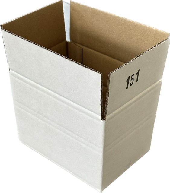 Karton 175x125x125 mm - Versandkarton 17,5x12,5x12,5 cm - Faltkarton 2.30 EB-Welle OP 151D weiss
