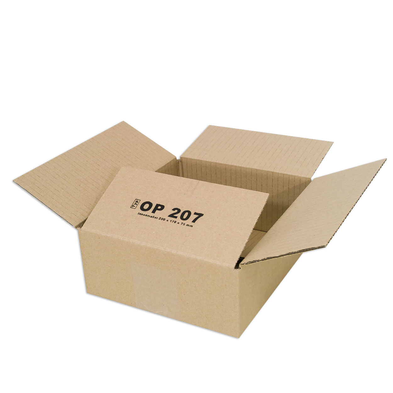 Karton 20x17x7,5 cm - Versandkarton 200x170x75 mm - Faltkarton OP 207