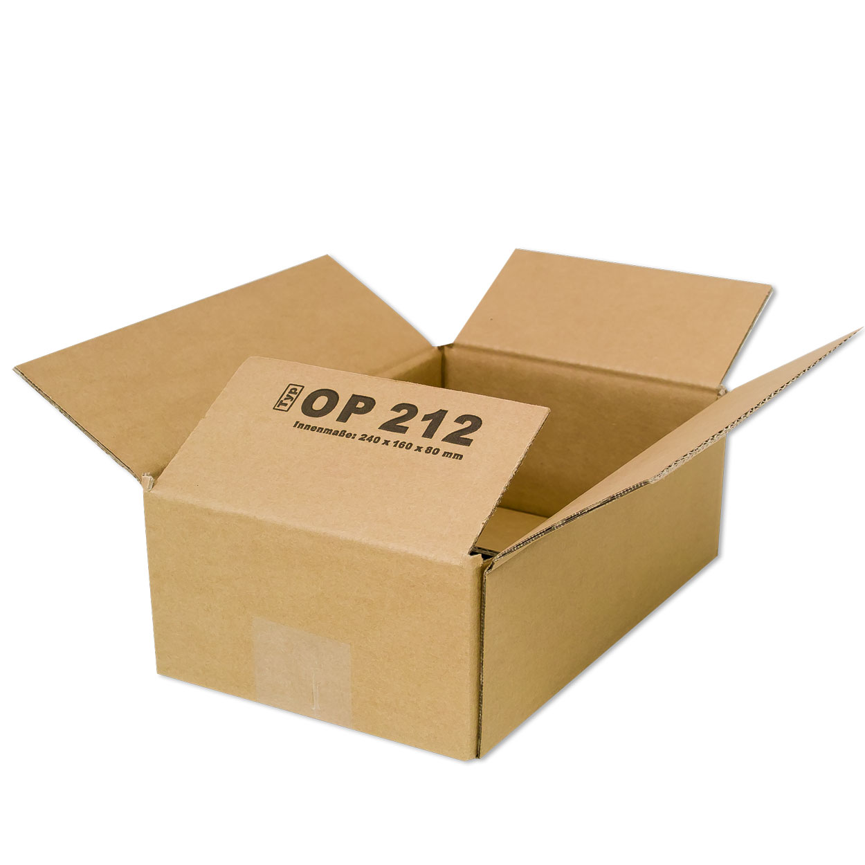 Karton 240x160x80 mm - Versandkarton 24x16x8cm - Faltkarton OP 212
