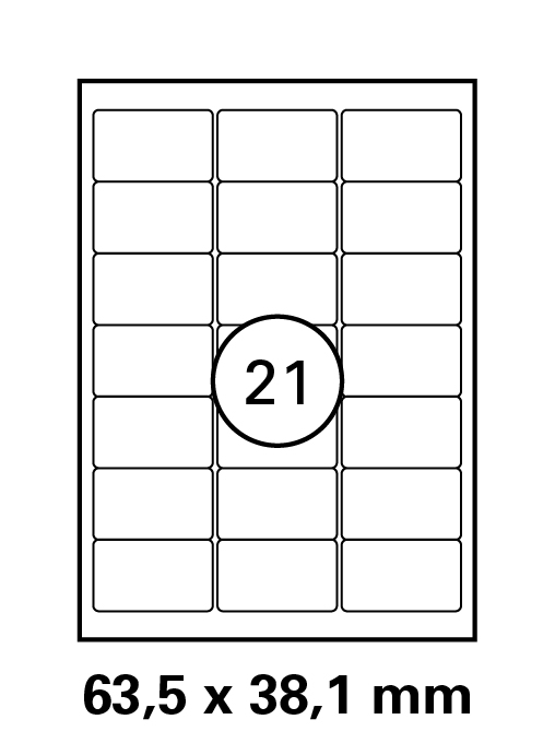 Etiketten in 63,5x38,1 mm Versandetiketten von LUMA