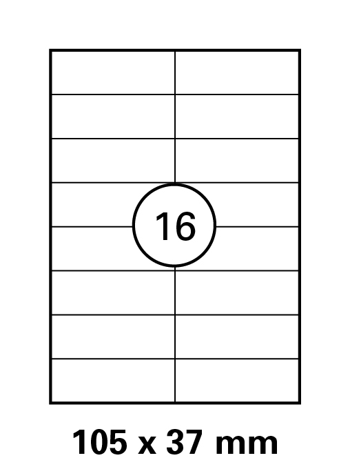 Etiketten in 105x37 mm Versandetiketten von LUMA