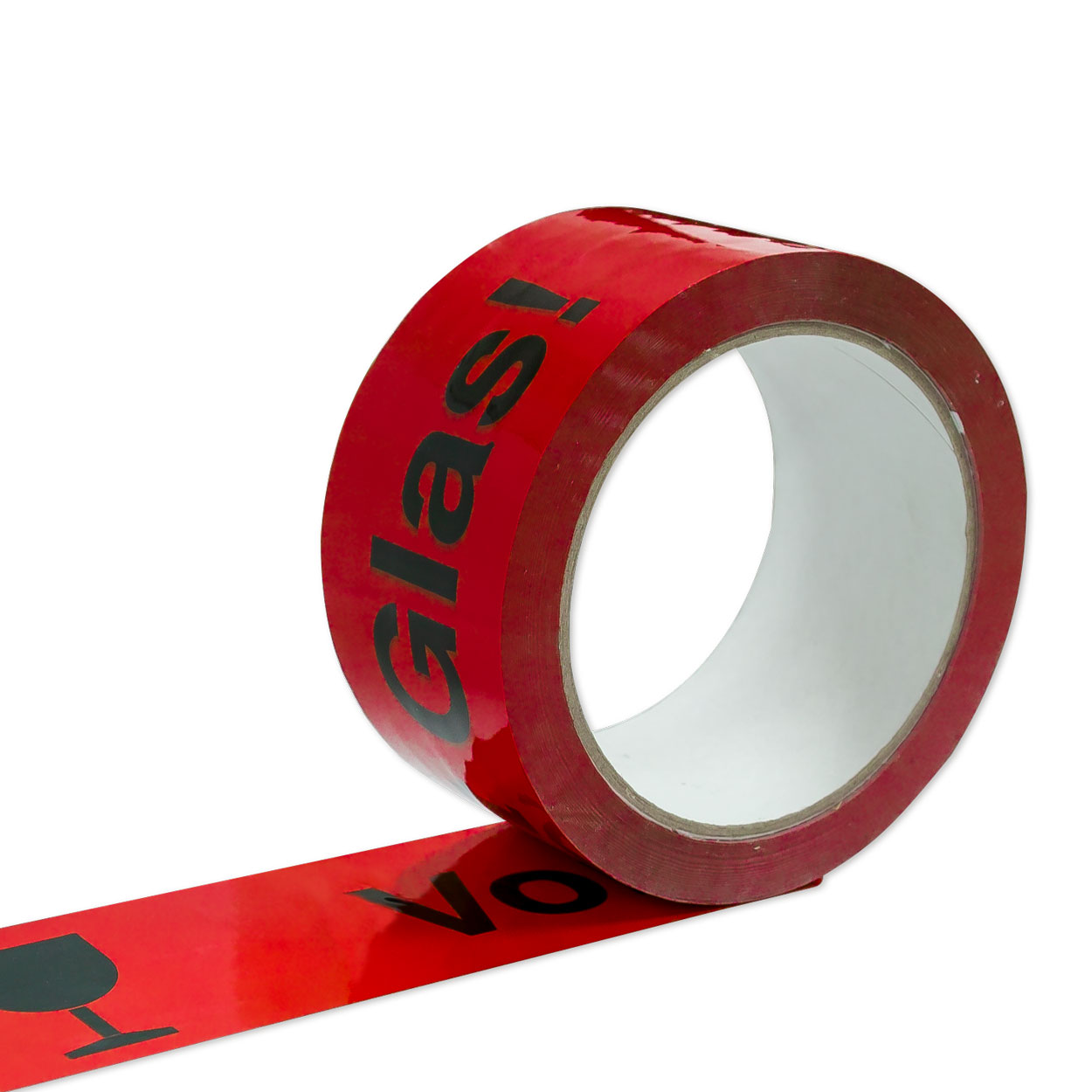 Kopie von Vorsicht Glas! Klebeband Rot 50mm x 66m. Leise