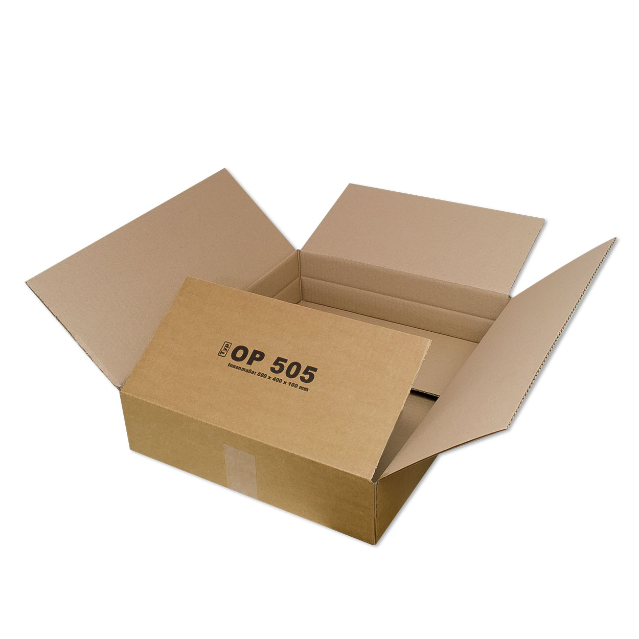 Karton 500x400x100 mm - Versandkarton 50x40x10 cm - Faltkarton OP 505