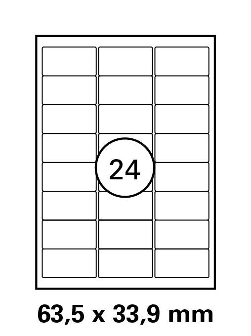 Etiketten in 64,6x33,8 mm Versandetiketten von LUMA