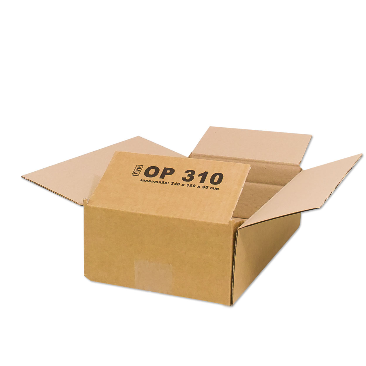 Karton 340x190x90 mm - Versandkarton 34x19x9 cm - Faltkarton OP 310