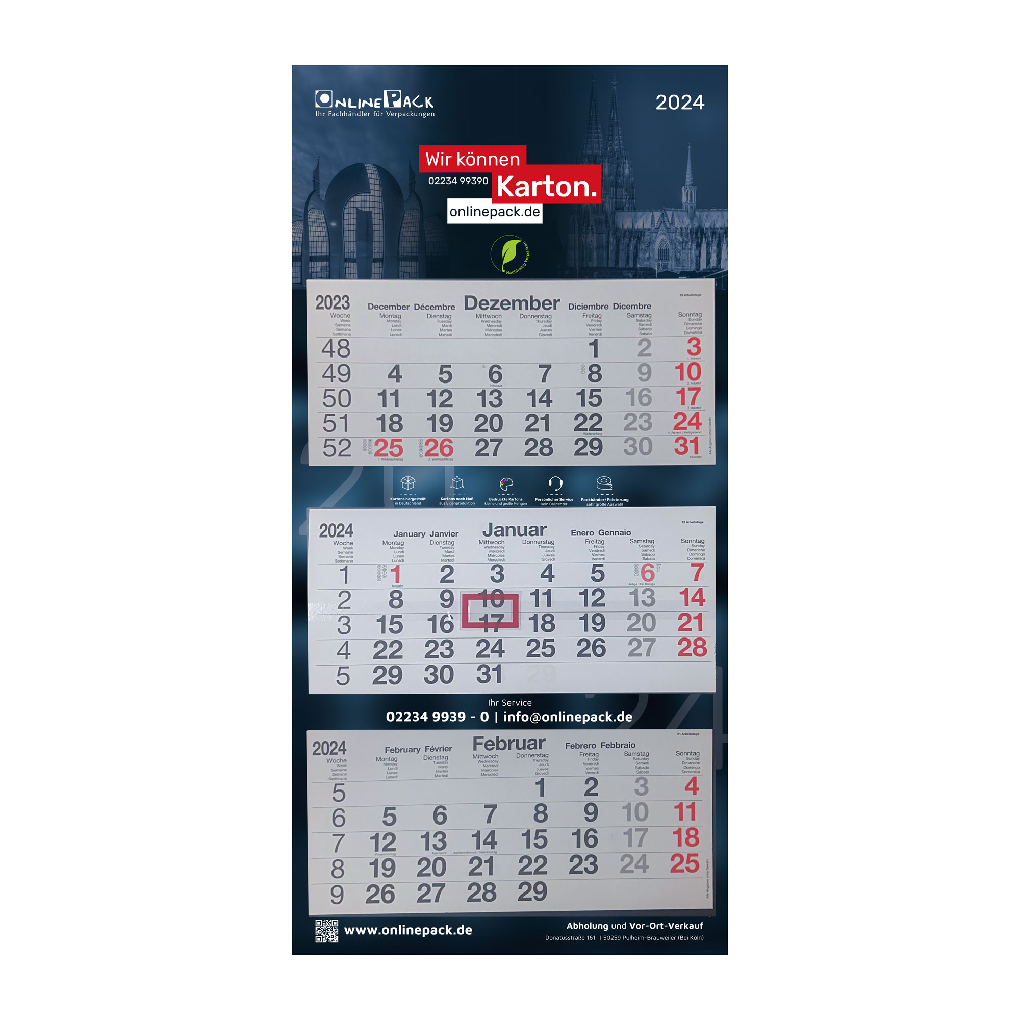 3 Monatskalender 2024