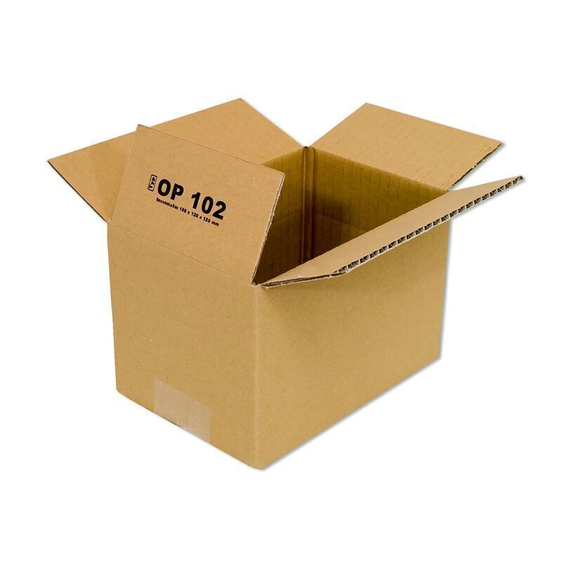 Karton 180x120x120 mm - Versandkarton 18x12x12 cm - Faltkarton OP 102