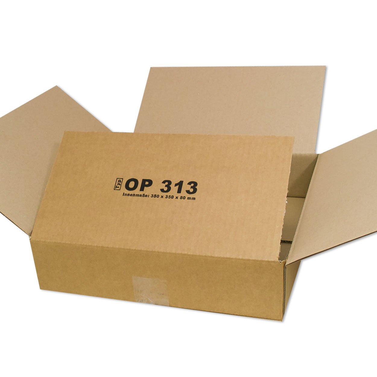 Karton 350x350x80 mm - Versandkarton 35x35x8 cm - Faltkarton OP 313