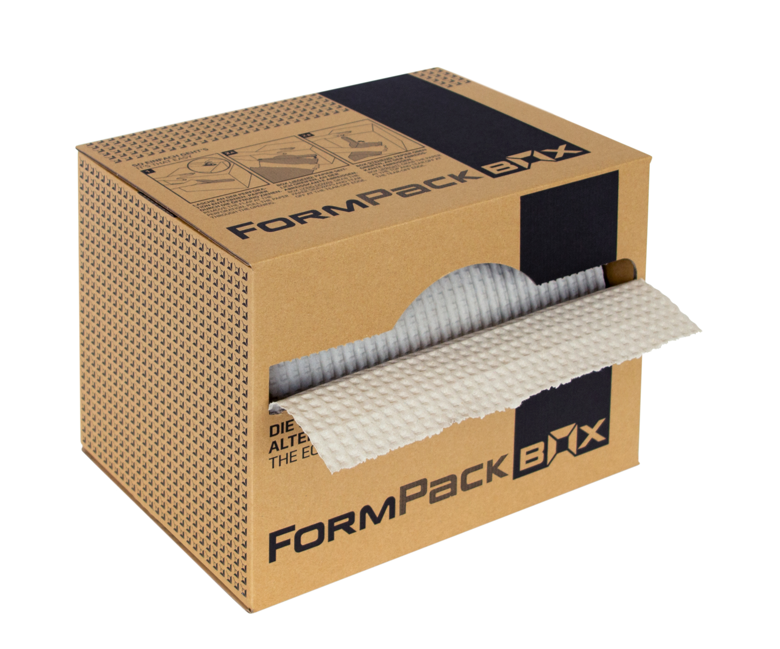 FormpackBox mobile Spendebox mit umweltfreundlichem Polsterpapier