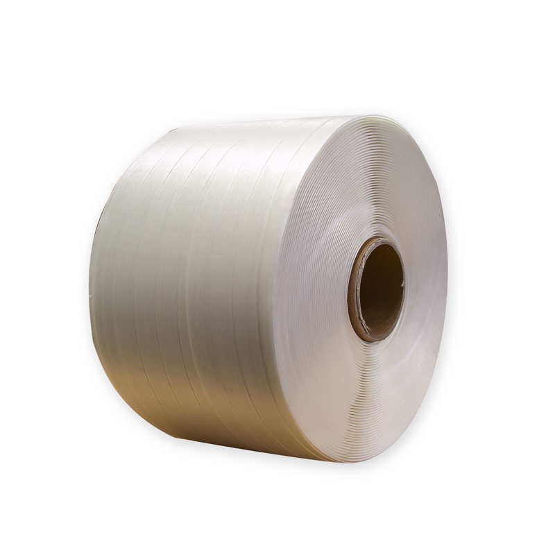 Textil Umreifungsband, natur, 13mm / 1100meter Rolle - Reißfest 350kg - 76 mm Kern