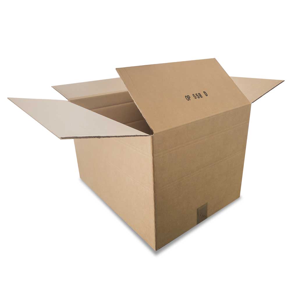 Karton 550x400x350 mm - Versandkarton 55x40x35 cm - Faltkarton OP 558D braun
