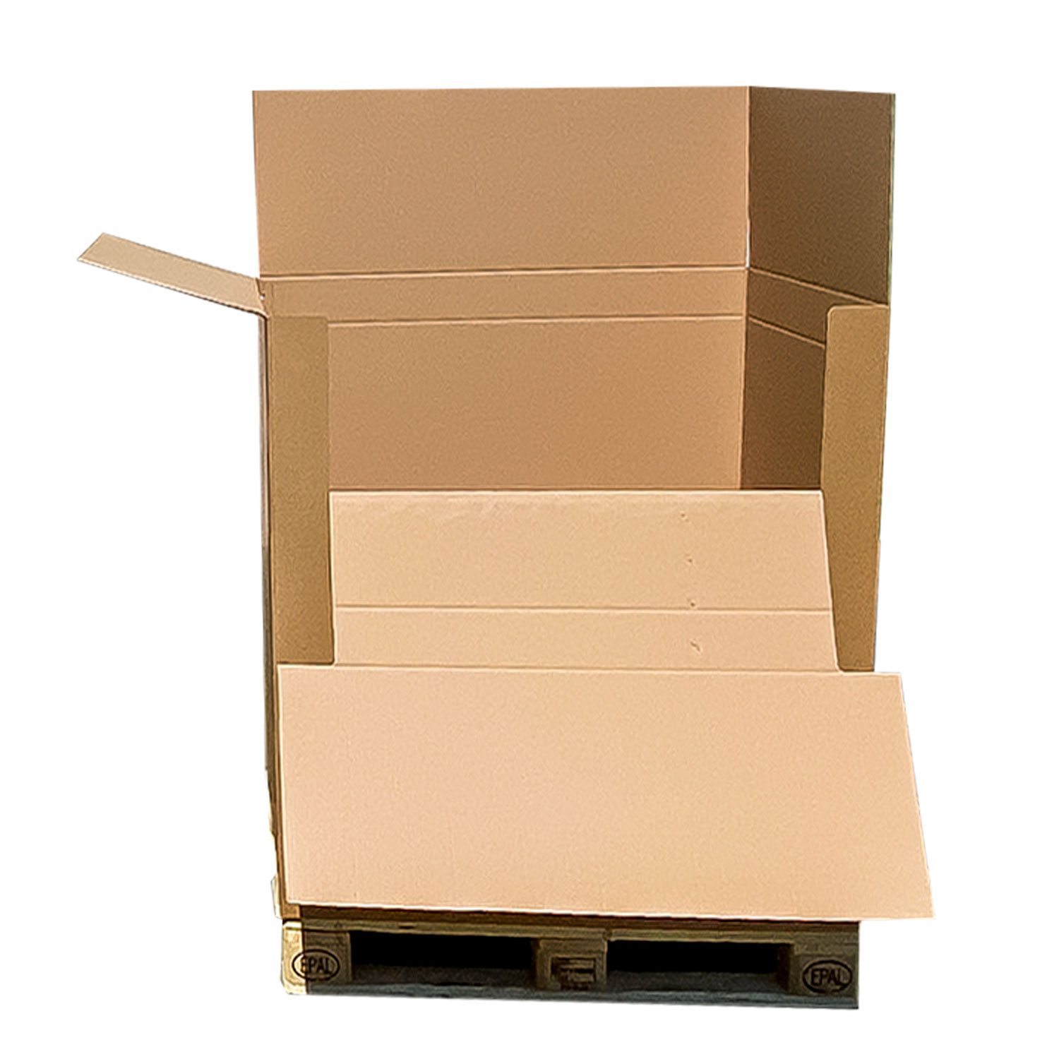 Palettenkarton 1180x780x1065 mm - Karton 118x78x106,5 cm - Faltkarton OP 1182D 2.40 BC-Welle