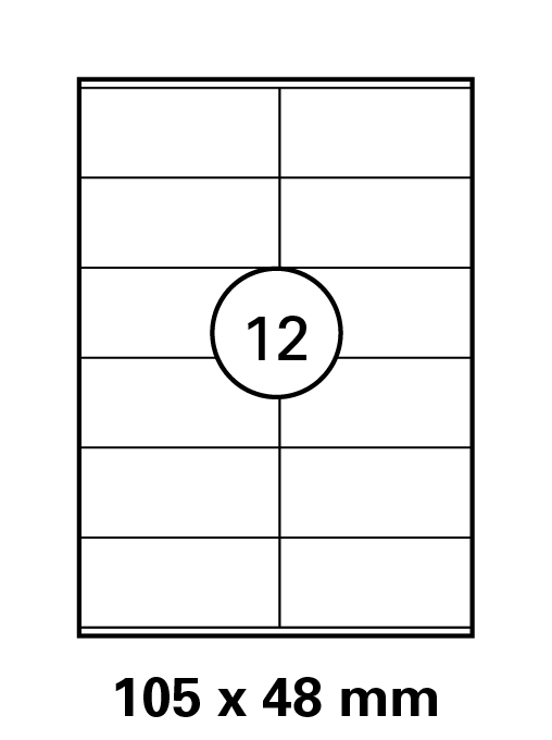 Etiketten in 105x48 mm Versandetiketten von LUMA