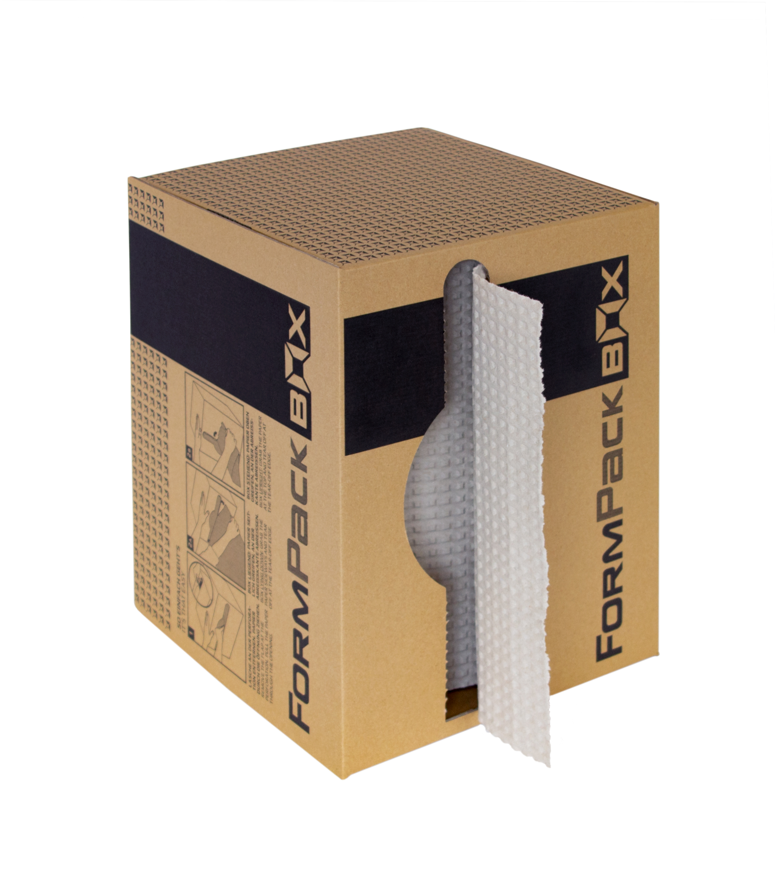 FormpackBox mobile Spendebox mit umweltfreundlichem Polsterpapier