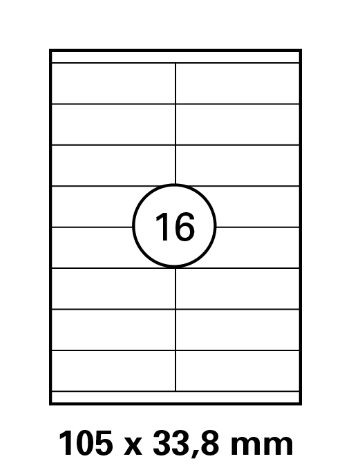 Etiketten in 105x33,8 mm Versandetiketten von LUMA
