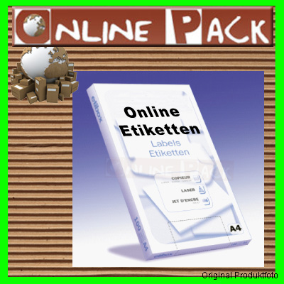 105x70 mm Online-Label 800 Stk. (8 St. Pro Bogen)
