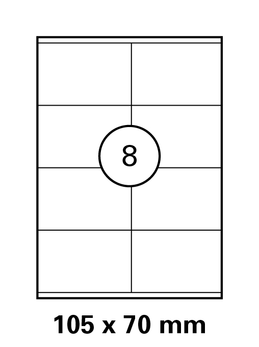 Etiketten in 105x70 mm Versandetiketten von LUMA