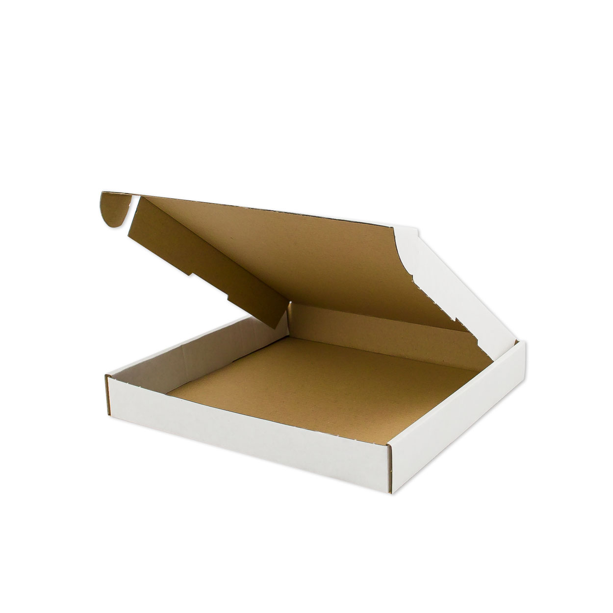 Karton 21x21x3cm - Versandkarton 210x210x30 mm - quadratisch - Maxi 210 weiss