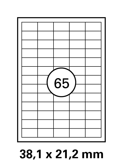 Etiketten in 38 x 21,2 mm Versandetiketten von LUMA