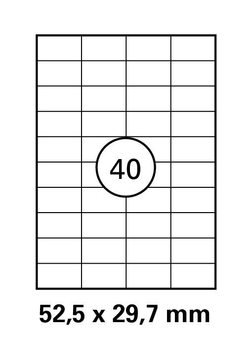 Etiketten in 52,5x29,7 mm Versandetiketten von LUMA