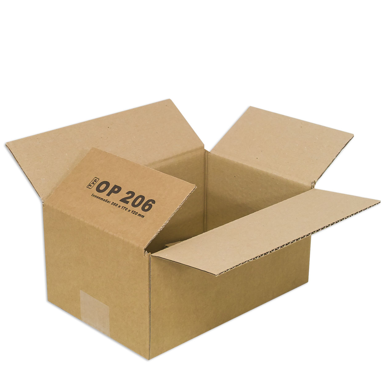 Karton 260x170x120 mm - Versandkarton 26x17x12 cm - Falltkarton OP 206