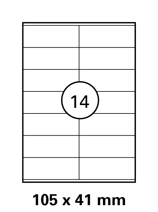Etiketten in 105x41 mm Versandetiketten von LUMA