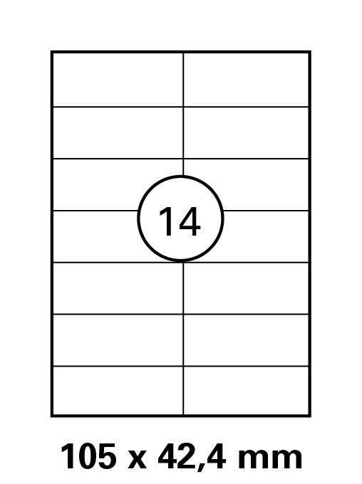 Etiketten in 105x42,4 mm Versandetiketten von LUMA