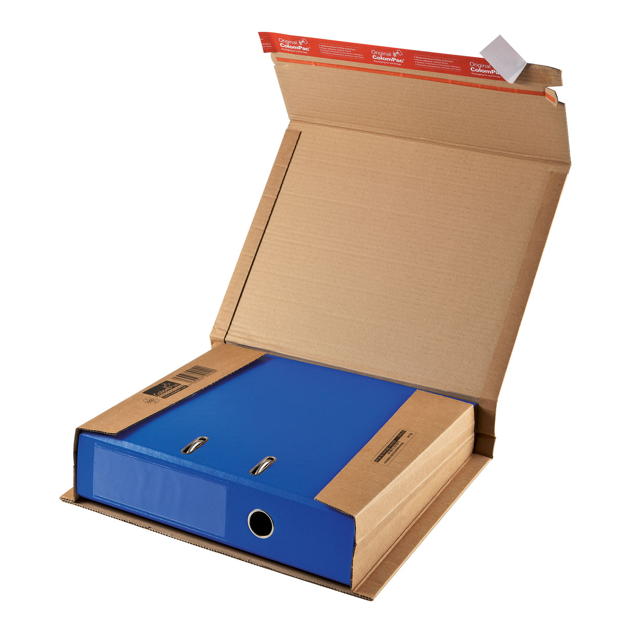 Ordnerversandverpackung CP 055.51 Innenmaße: 320 x 290 x 35-80 mm Außenmaße: 365x300x-85 mm weiss