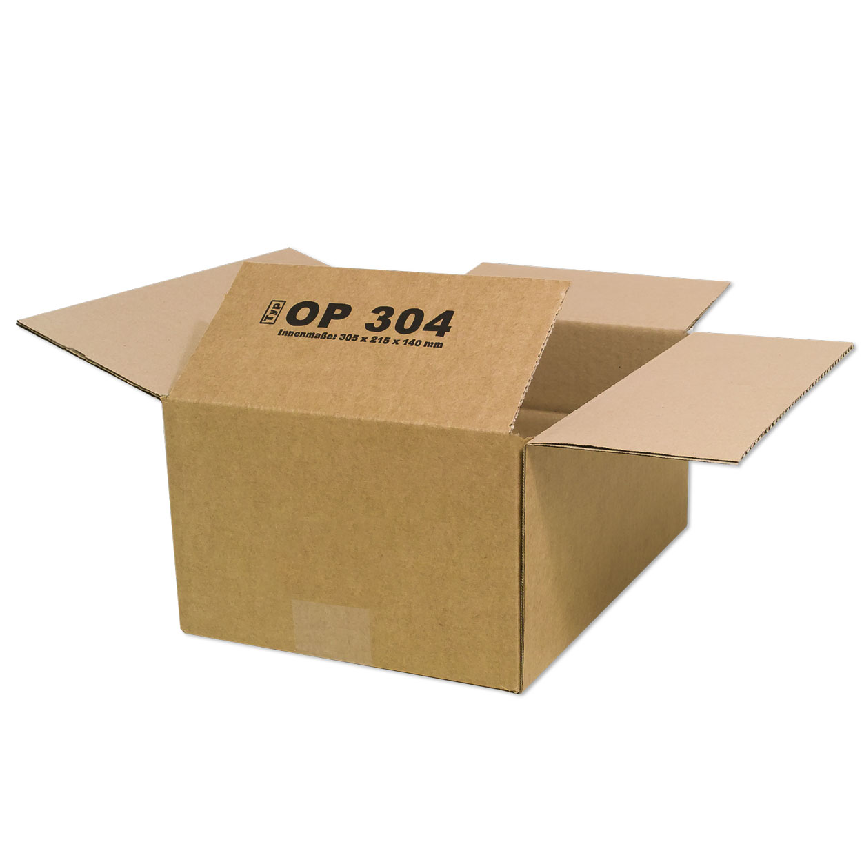 Karton 305x215x140 mm - Versandkarton 30,5x21,5x14 cm - Faltkarton OP 304 - DIN A4
