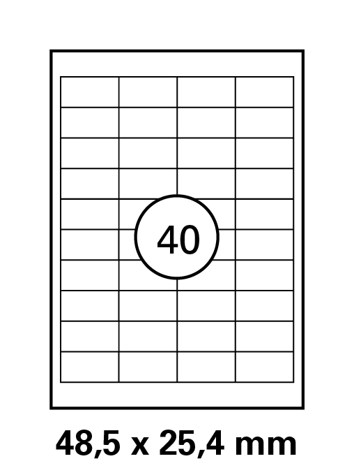 Etiketten in 48,5x25,4 mm Versandetiketten von LUMA