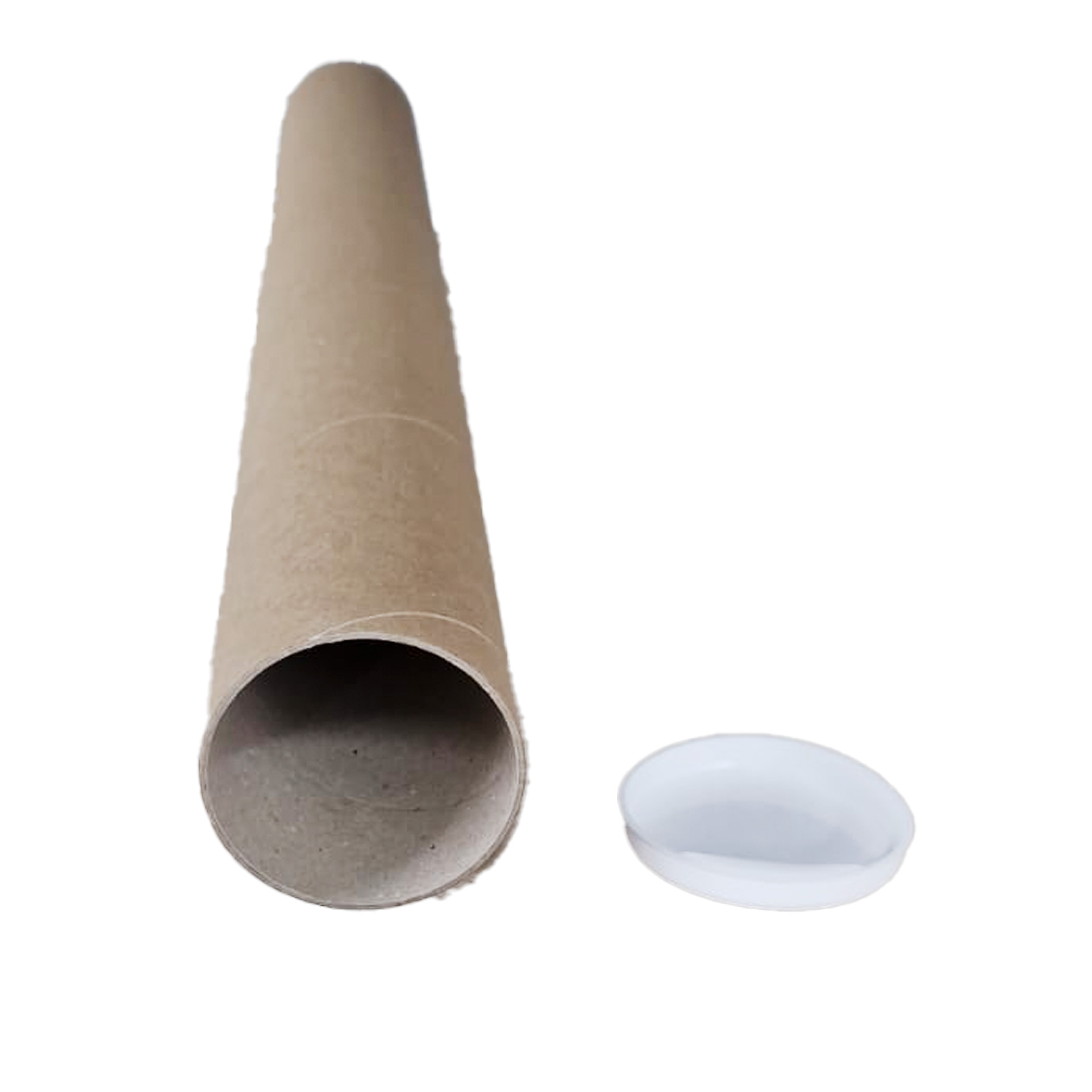 830 x 80 mm Versandhülsen, D0 mit Deckel rund 2 mm Stärke