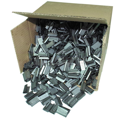 1000 Verschlusshülsen 13x28 mm für PP- und PE-Band Geriffelte Ausführung