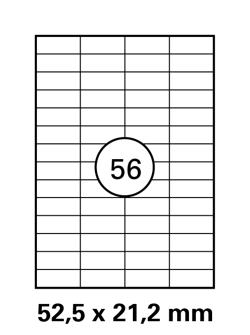 Etiketten in 52,5x21,2 mm Versandetiketten von LUMA