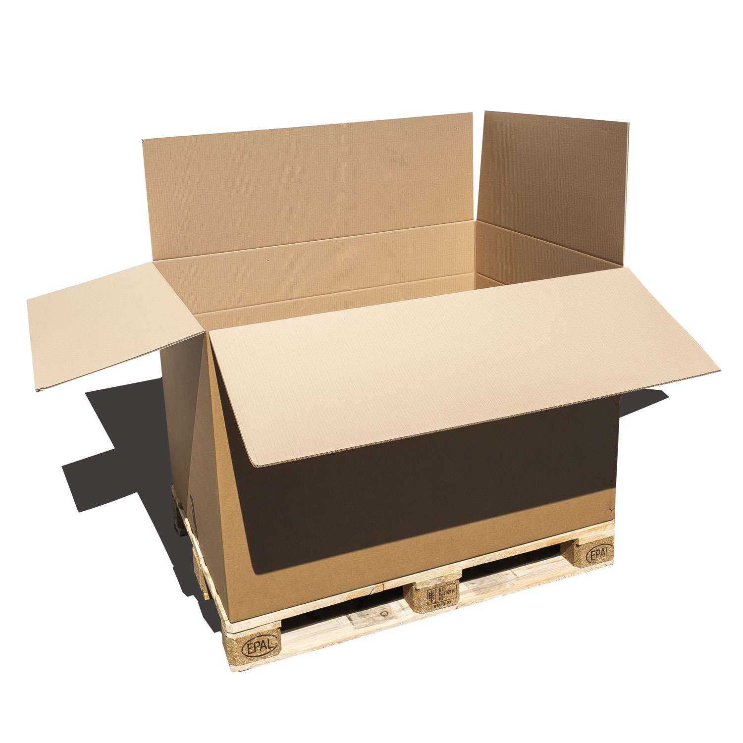 Palettenkarton 1180x780x765 mm - Karton 118x78x76,5 cm - Faltkarton OP 1180D 2.40 BC-Welle