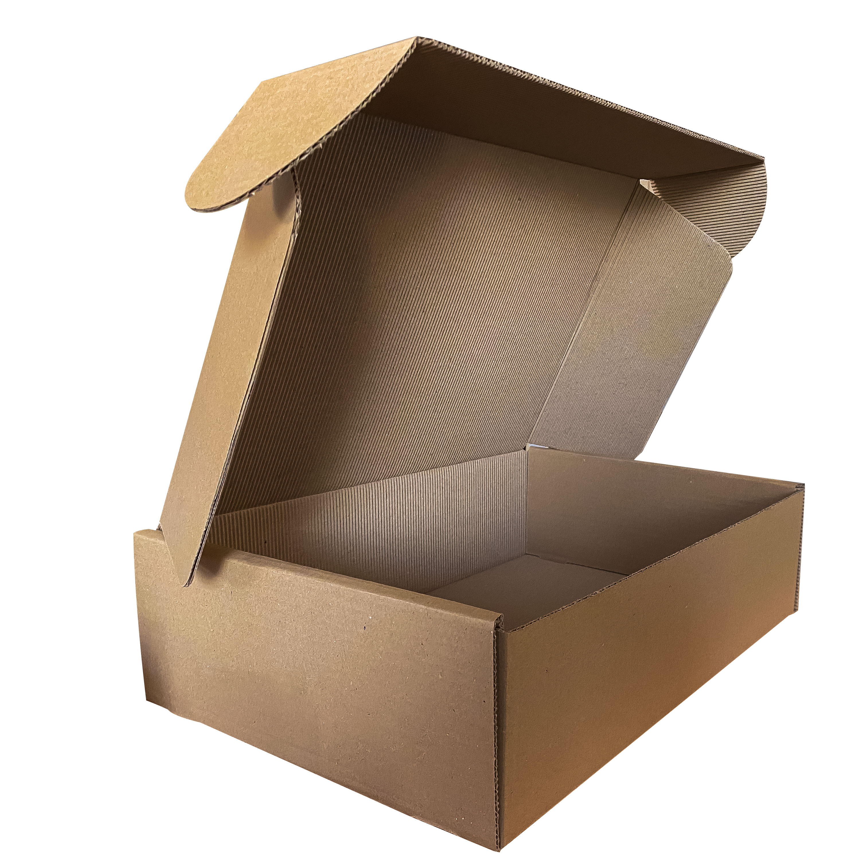 400Stk. 245x225x55 mm Innenmaß Faltschachtel 1.20 B-Welle braun Fefco 0427 RESTPOSTEN