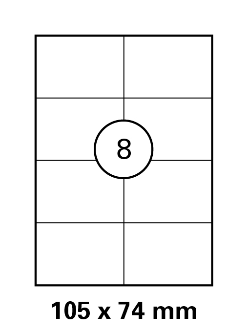 Etiketten in 105x74 mm Versandetiketten von LUMA