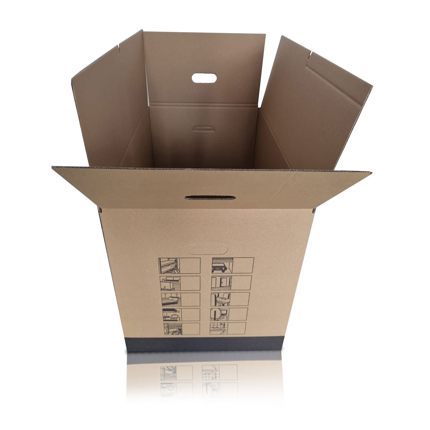59 Stück  760x430x458 mm Umzugskarton 2.30 EB Welle braun Fefco 0201 Restposten