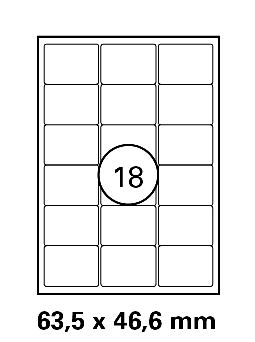 Etiketten in 63,5x46,6 mm Versandetiketten von LUMA