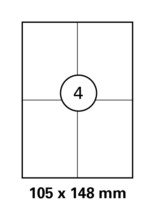 Etiketten in 105 x 148 mm Versandetiketten von LUMA